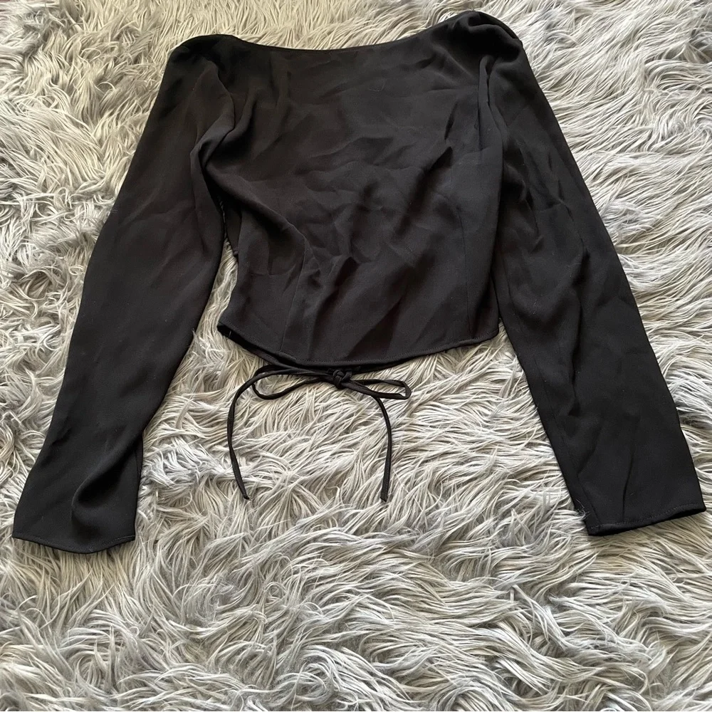 ZARA ruched cut-out top